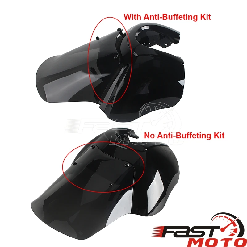 Front Fairing 12" Windshield Cowl Windscreen For BAJA LP6 LED Lights Mounting Bracket Kit For Harley Softail Fat Bob 2018-2025 view 5
