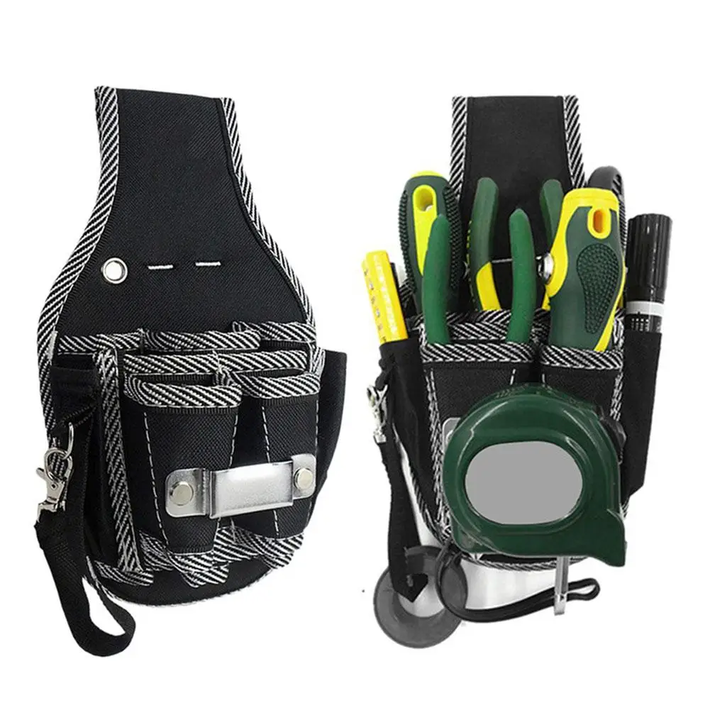 600D 9 Sleeves High Quality Nylon Fabric Toolkit Multifunctional Electrician Waist Bag Pouch Pocket Tool Belt G2V3