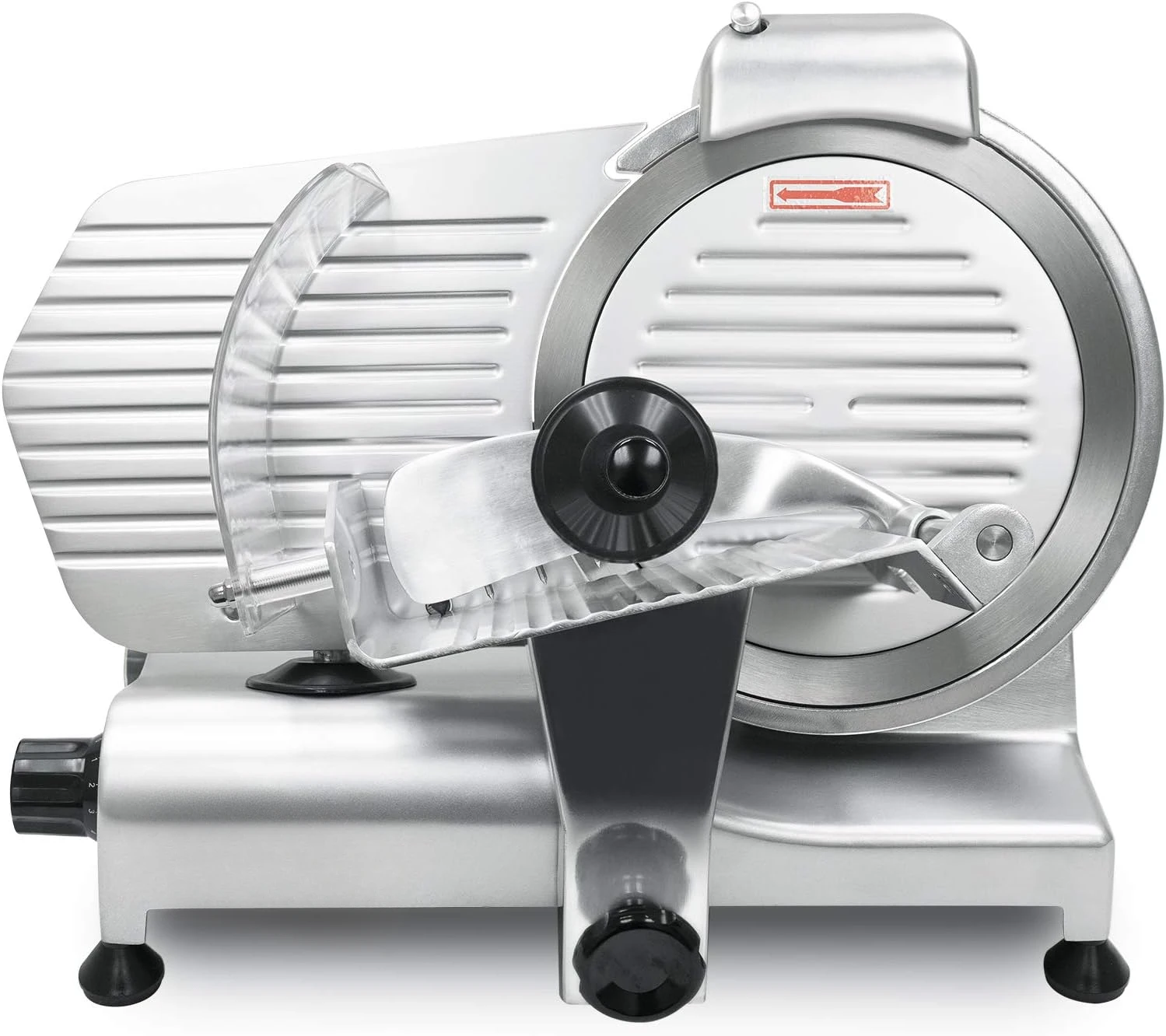 KWS MS-10NS 320W Motor Electric Meat Slicer 10-Inch with 304 Stainless Steel Blade, Frozen Meat/Cheese/Food Slicer Low Noise Com