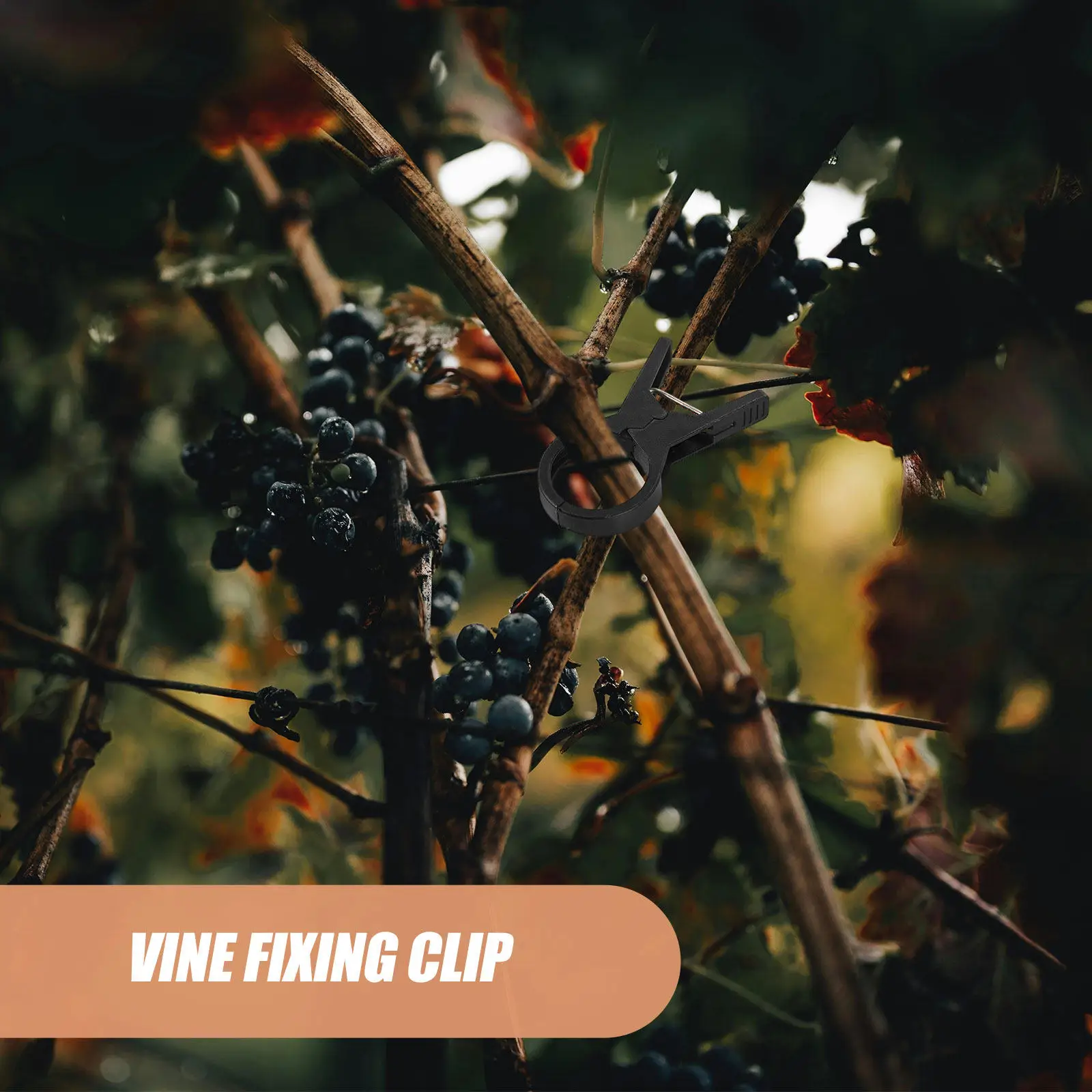 

100Pcs Garden Plant Clips Plastic Stem Support Clamps for Tomatoes Grapes Watermelons Vine Fixing Clip Trellis Mounting Supplies