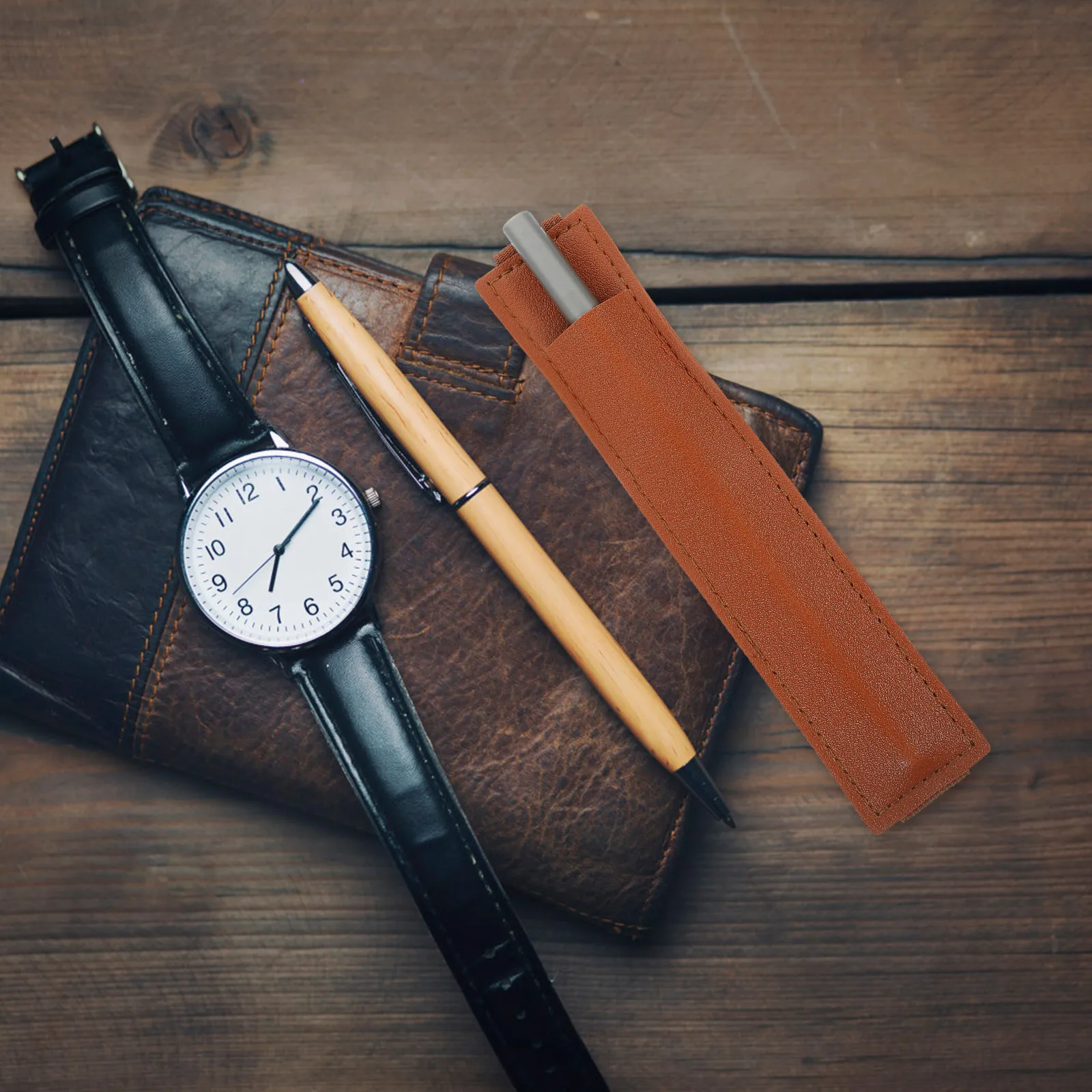 

6 Pcs Pen Holder for Notebook Elastic Storage Sleeve Pencil Holders Notebooks Pouch with Strap