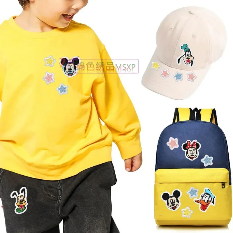 Mickey Mouse Donald Duck Disney Clothing Stickers Embroidery Patch Cartoon Clothes Patches on Clothes DIY Garment Stickers Gift