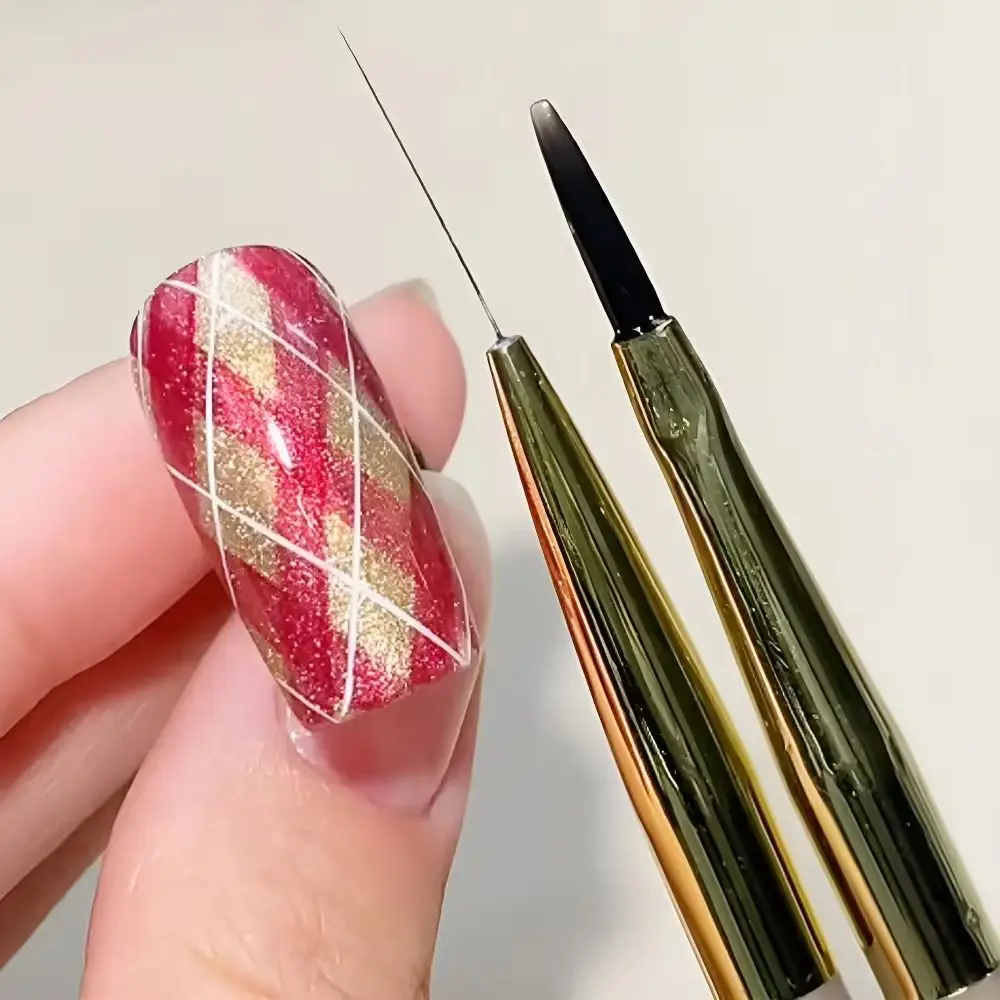 New French Plaid Nail Art Pen Professional Detail Nail Art Liner Brushes Nail Art Grid Pen for Gel Nail Polish
