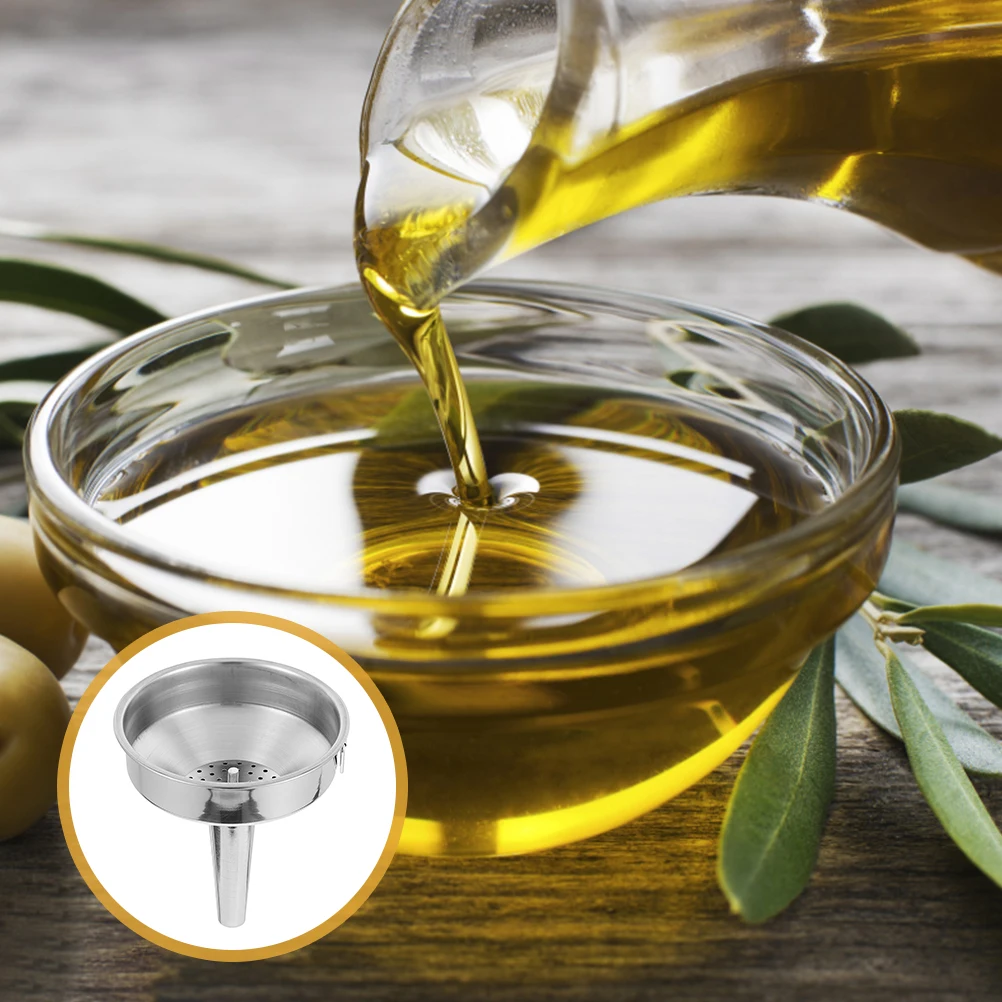 

1Set Large Caliber Wear-Resistant Multi-Function Small Funnel Portable Reusable Flask Funnel for Wine Oil Vinegar Household