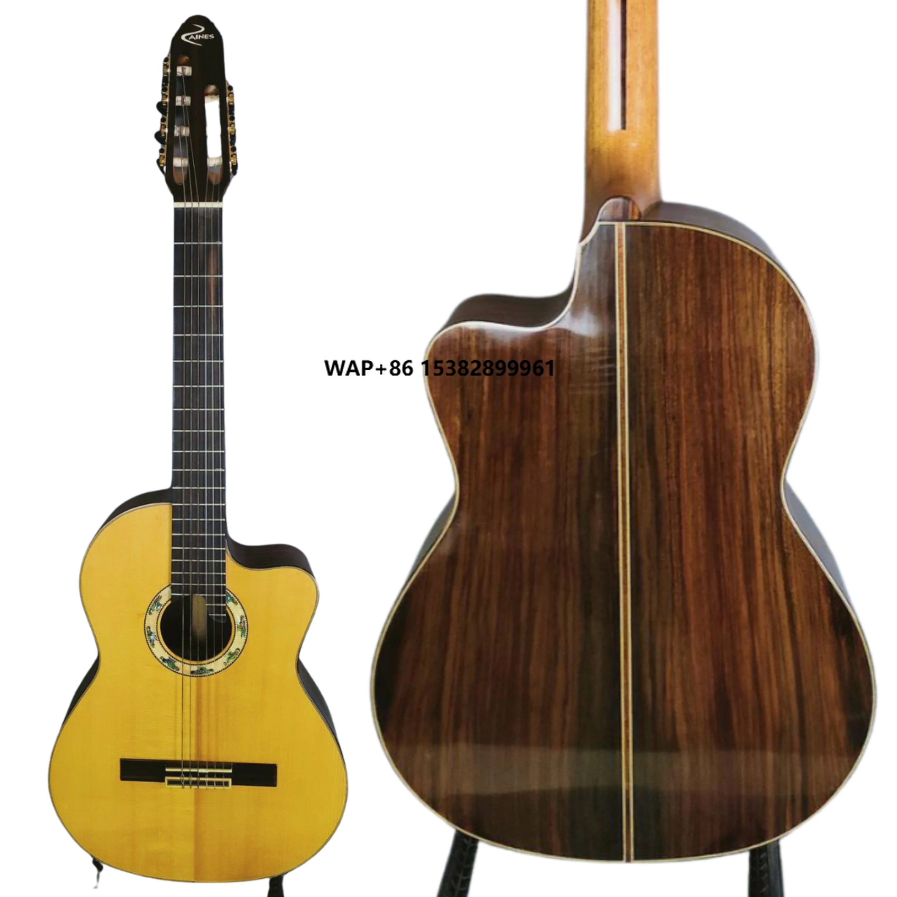

Yunzhi Classical Acoustic Guitar Solid Maple Carved High Quality with Ready-to-Ship Ebony Fingerboard