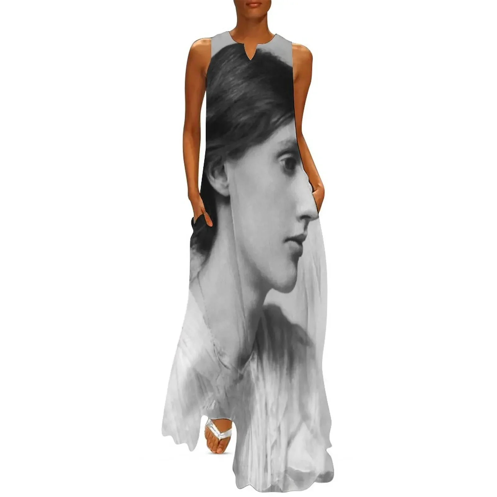 

Virginia Woolf Portrait Long Dress women long dresses Dress women bandage dress