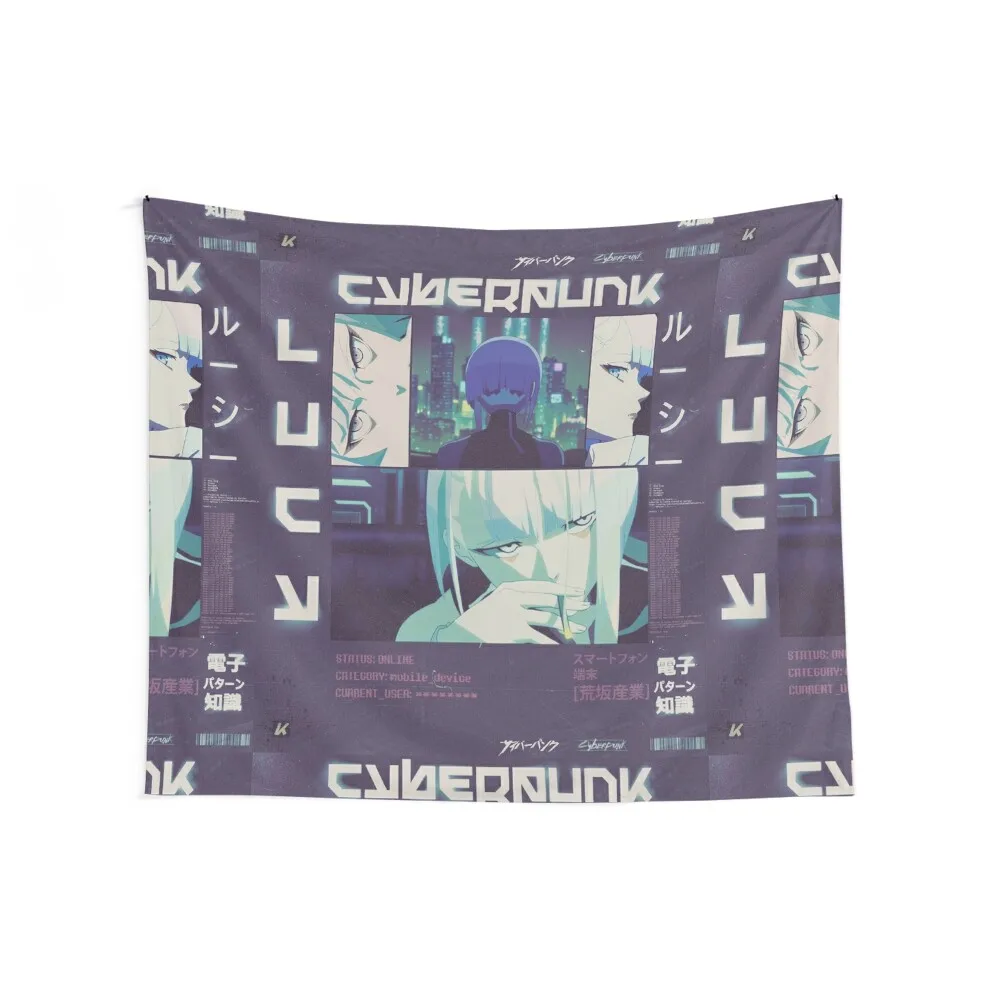 Cyberpunk: Edgerunners - Lucy Tapestry Carpet On The Wall Home Decoration Room Ornaments Tapestry