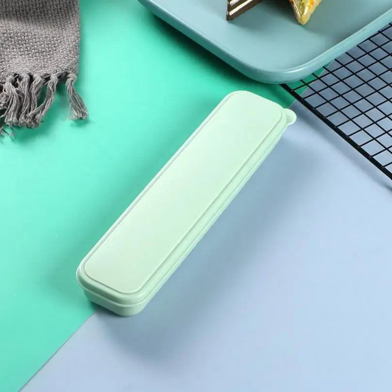 3 Colour Portable PP Material Internal Length 9.29 inches Tableware Storage Box for Cutlery Kit Travel Tableware Case