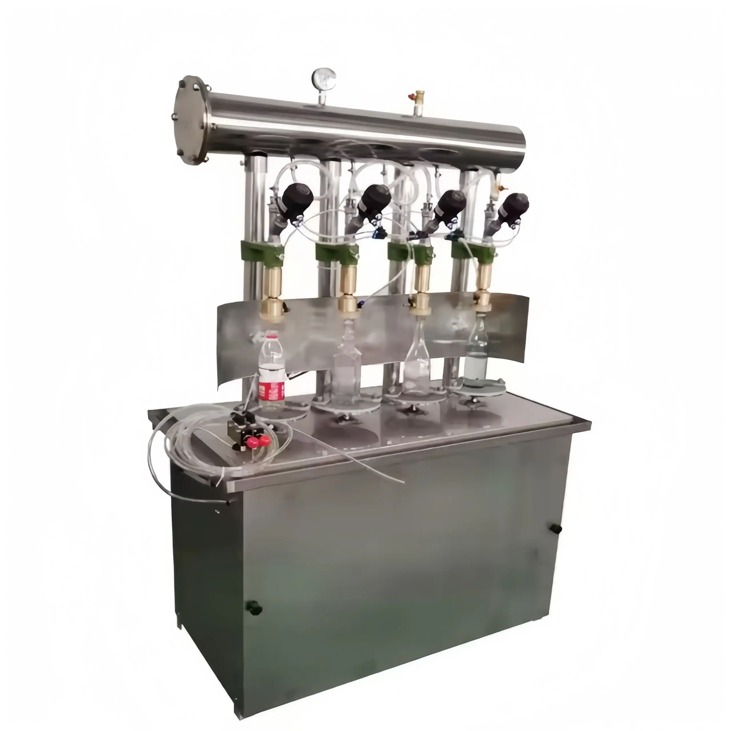 Semi Automatic Carbonated Beverage Filling Machine for Soda Wine Beer with CO2 Mixing and Pneumatic Pressure