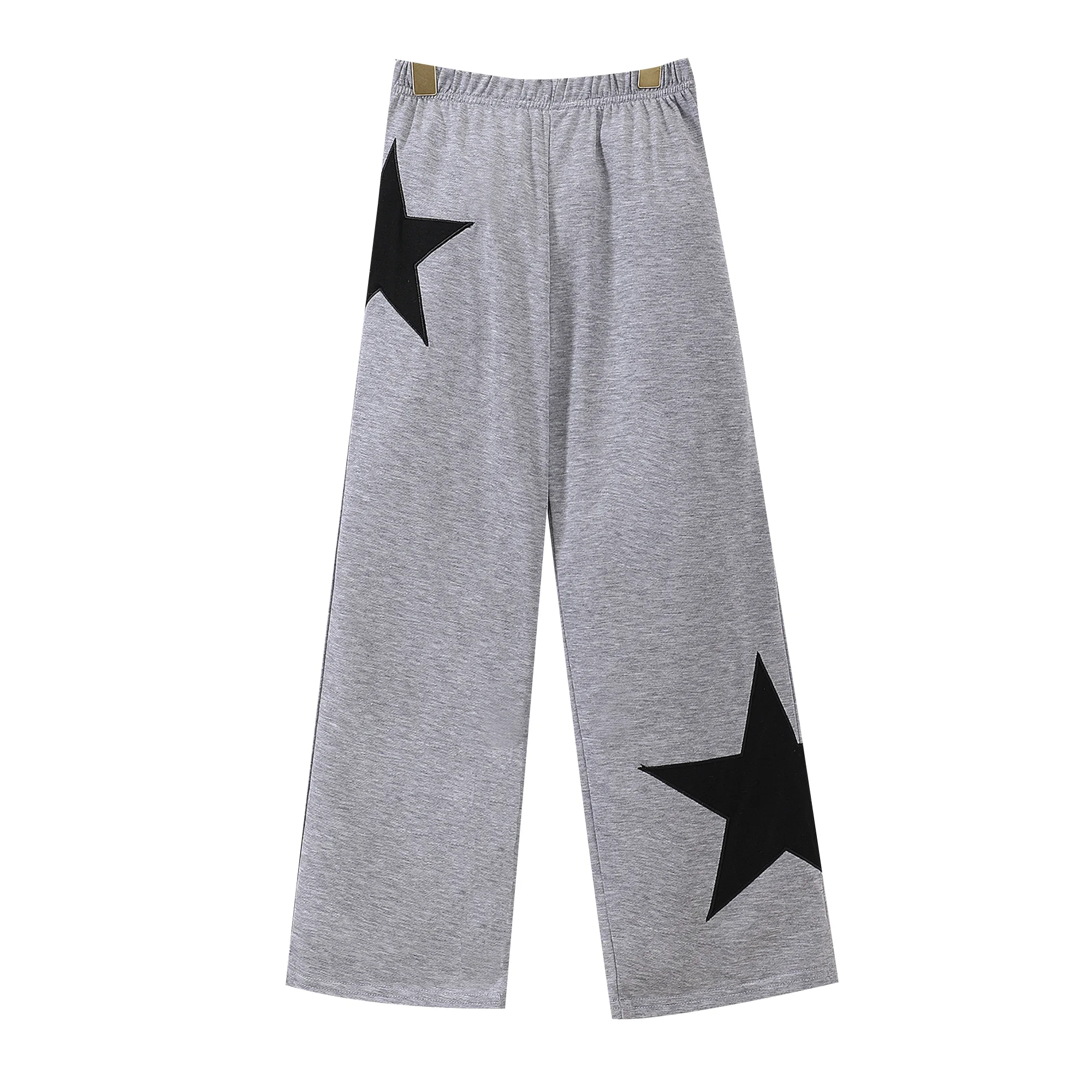 Spring and Autumn Children\'s Wear Girls Solid Five Point Star Embroidered Pants Casual Elastic Waist Pants 8 9 10 11 12 Years