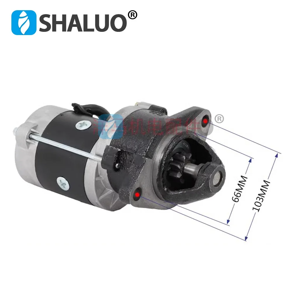 High Quality Generator Parts Starter Motor QDY12028B  12V 1.6KW 11T Teeth For 198F 1100F Diesel Engine Motor Starter