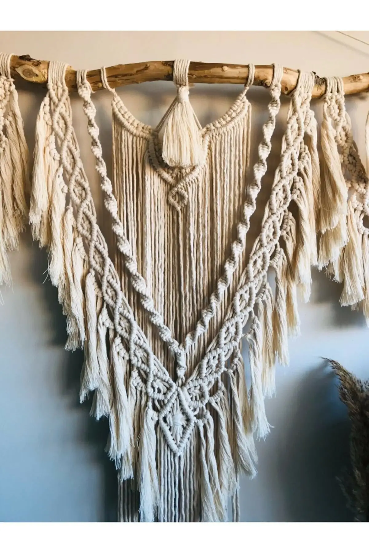 Turkish Handmade Bohemian Tasseled Macrame Wall Ornament Home Decoration