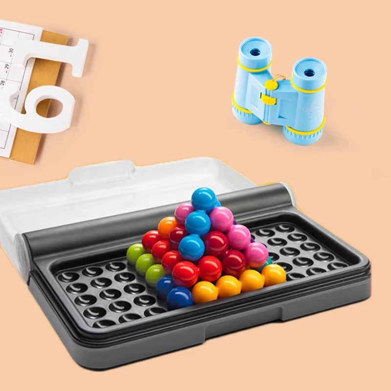 1 Box Intelligence Magic Beads Reisespiel für Kinder und Erwachsene, ein kognitives Geschicklichkeitsbau-Gehirnspiel für Kinder, Montessori-Spielzeug