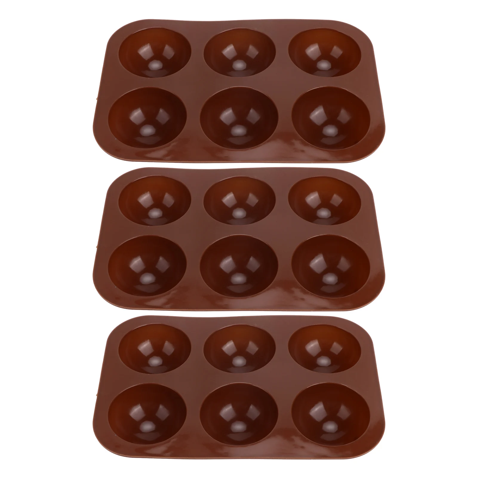 Semi Sphere Mold 6 Holes Multifunction Silicone Baking Mold Practical Flexible for Cake for Chocolate for Pudding