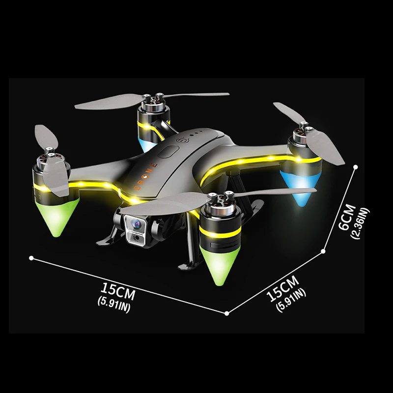 Dron aéreo de alta definición RC de 2,4G para evitar obstáculos, cuadricóptero profesional LED, Avión de Control remoto, juguete para regalo para niños al aire libre