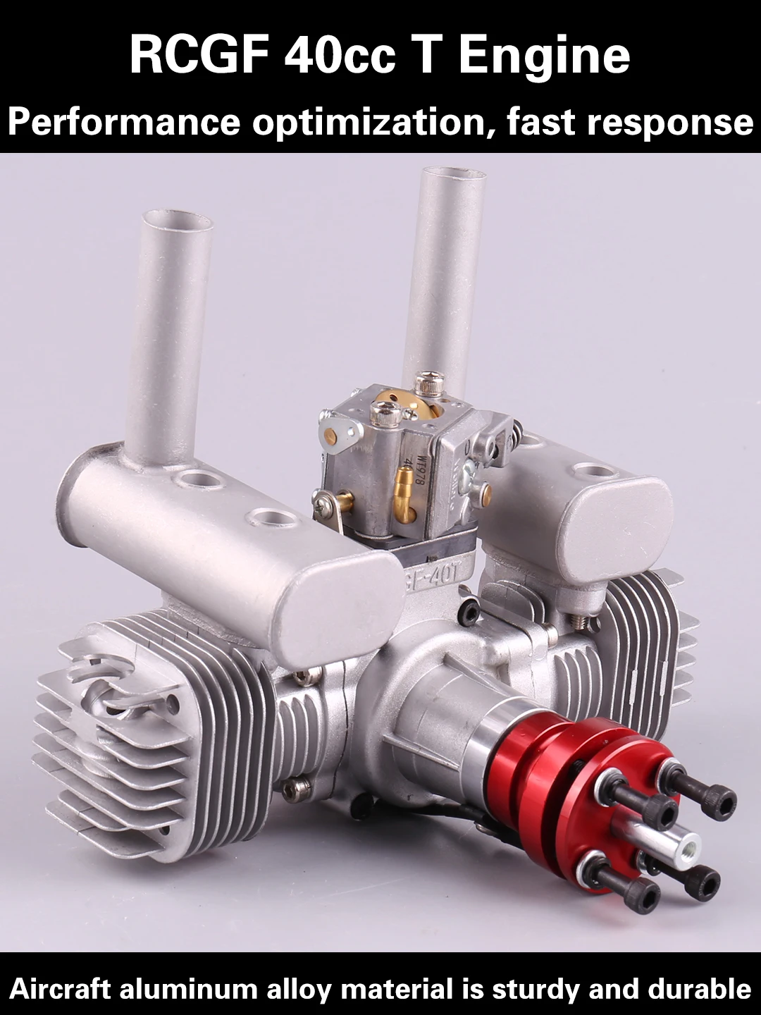 

RCGF 40cc Twin Cylinder Petrol/Gasoline Engine 40ccT Dual Cylinder with Muffler/Igniton/Spark Plug for RC Model Airplane