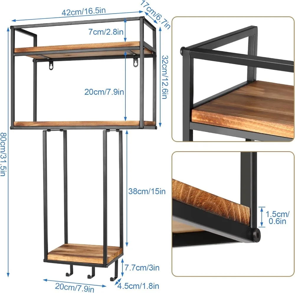 

Настенная вешалка для полотенец - компактный органайзер для ванной комнаты с 3 крючками для полотенец, одеял, автофургонов