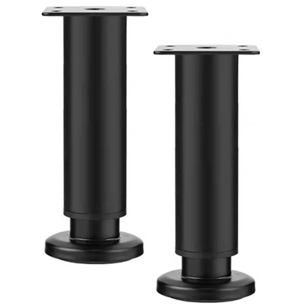 

Legs Supporting Foot Furniture Adjustable Replacement Couch Accessories Bed Black Metal Office