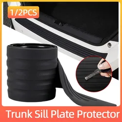 Car Trunk Door Sill Plate Protector Anti-Scratch Anti-Collision Rubber Strip Car Rear Bumper Guard Plate Cover Trim Car Styling