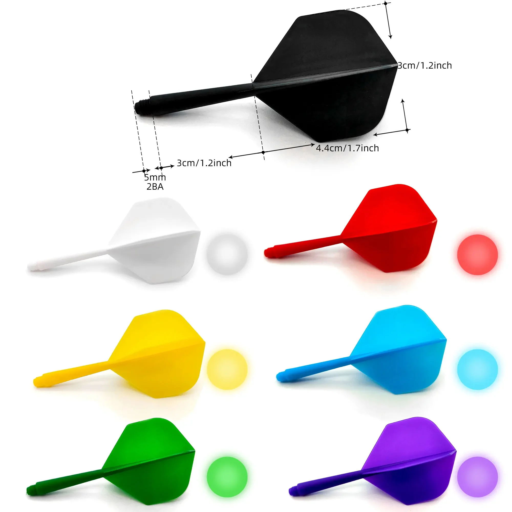 

WEDARTER 28pcs Professional Dart Flights 2BA Screw Soft In-one Integrated Dart Flights and Shafts,gifts