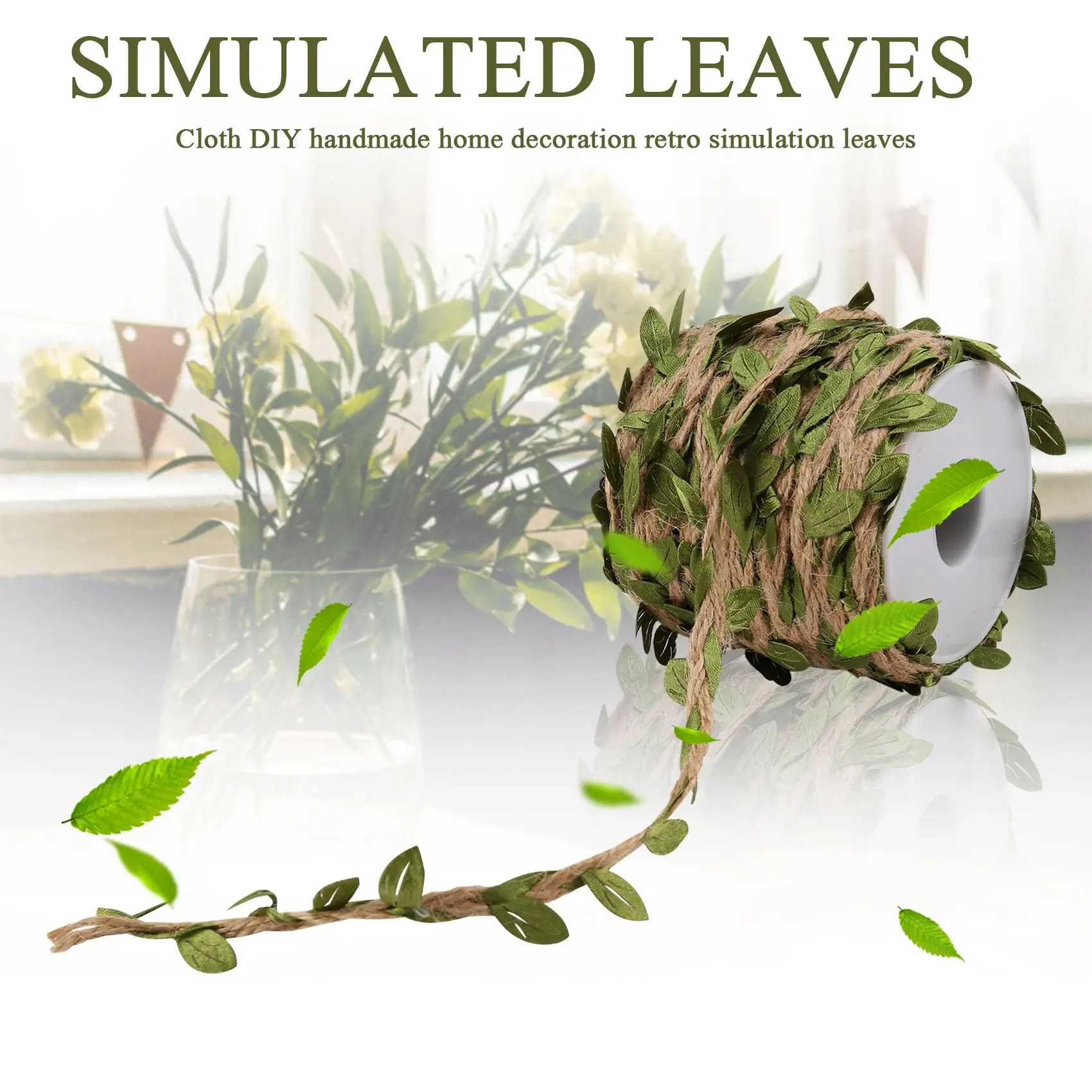 Artificial Leaves Garland - 20M - Rustic Foliage Liana Garden Artificial Foliage Decorations for Garden or Wedding