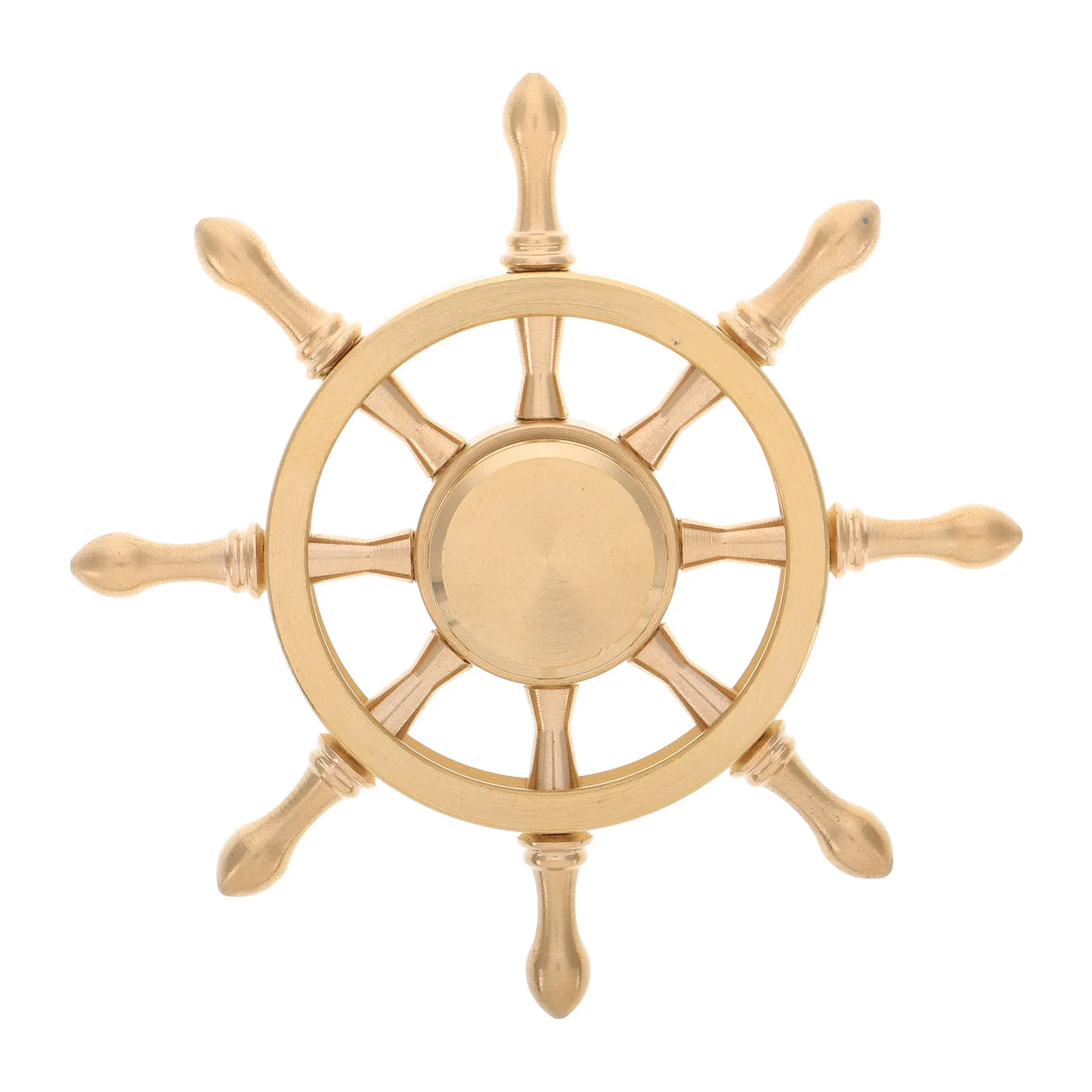 brass-ship-wheel-steering-decor-rotatable-desk-paperweight-smooth-sailing-marine-living-room-decoration-ship-wheel
