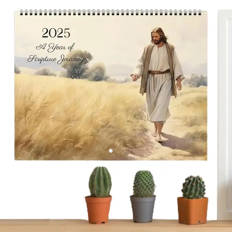 Jesus Calendar Inspirational Wall Artistic Calendar Inspiring 2025 Wall Calendar Nature's Beauty Blocks And Holidays Calendar