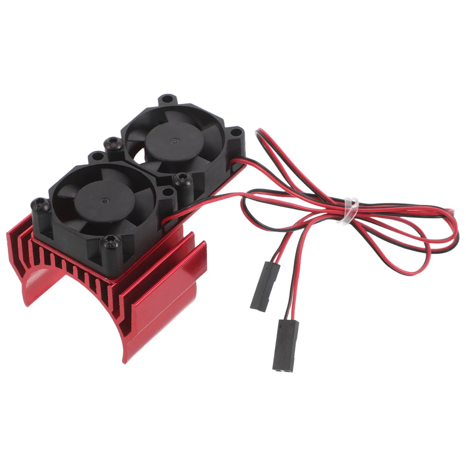Aluminum Alloy Heatsink Radiator Dual Fan for Climbing Rc Car Motor 540 Brushed 3660 Brushless Cooling Heat Sink Rc Car Truck view 5