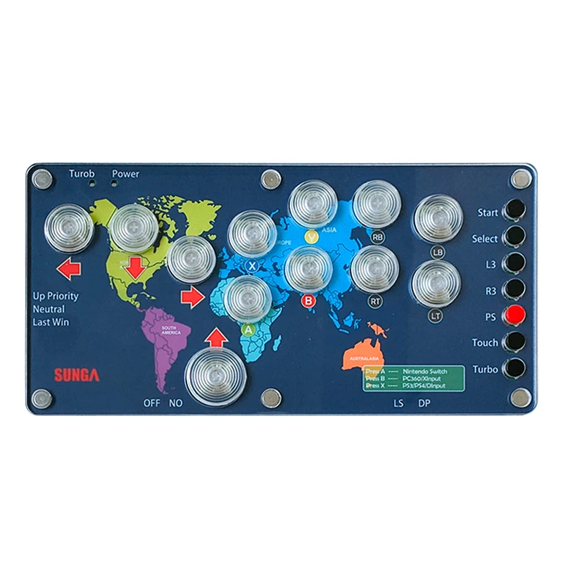 

SG Джойстик SUNGA 12-кнопочный аркадный контроллер Fight Stick для ПК/XBOX Hitbox