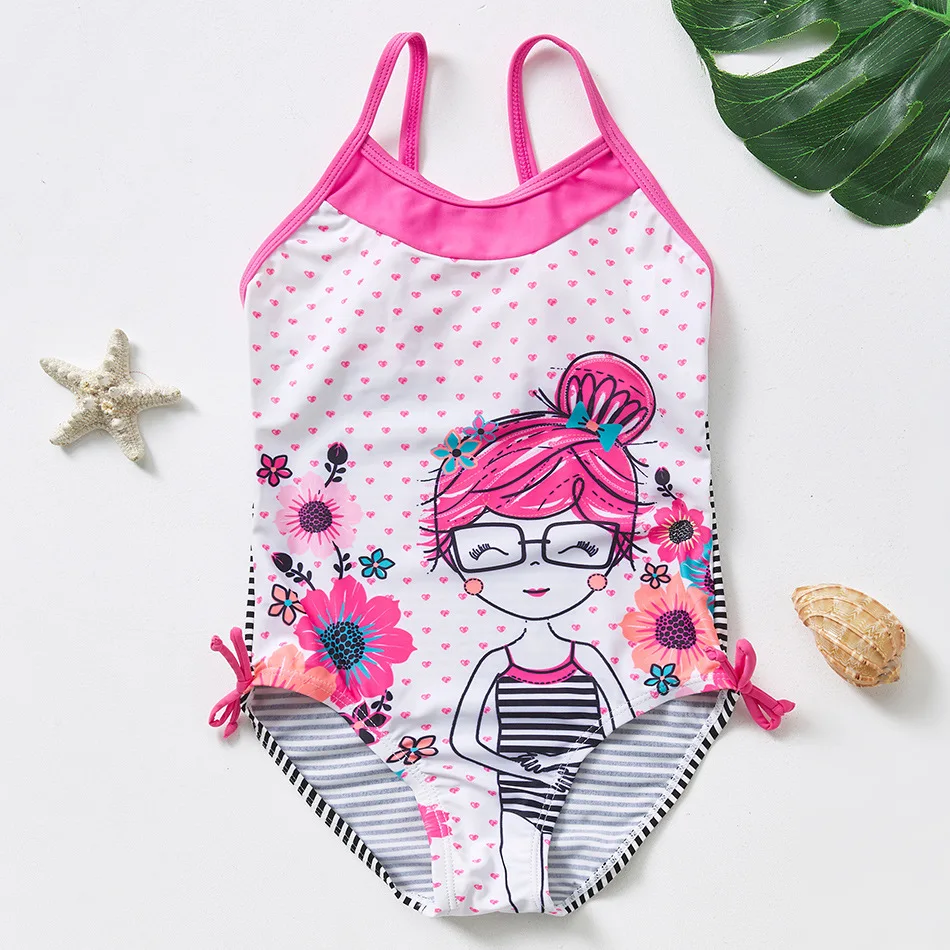 Baby Kids Girls Fashion One-Piece Swimwear Summer Beach Bathing suits 2 3 4 5 6 7 8 Years