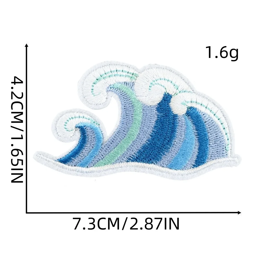 Mermaid Fish Shell Sea Animals Sewing Embroidery Iron on Patches for Clothing Sticker Applique Crab Starfish Dolphin Badges