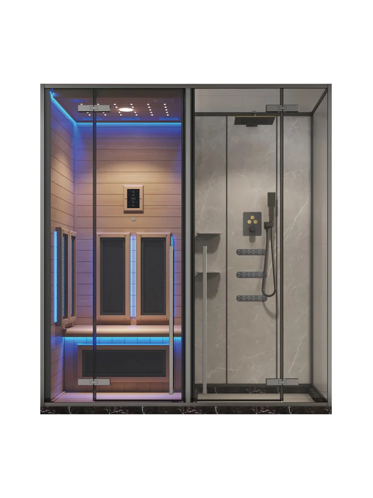 Shower room, household dry wet steam integrated sauna , steam , shower room, dry wet separation bathroom