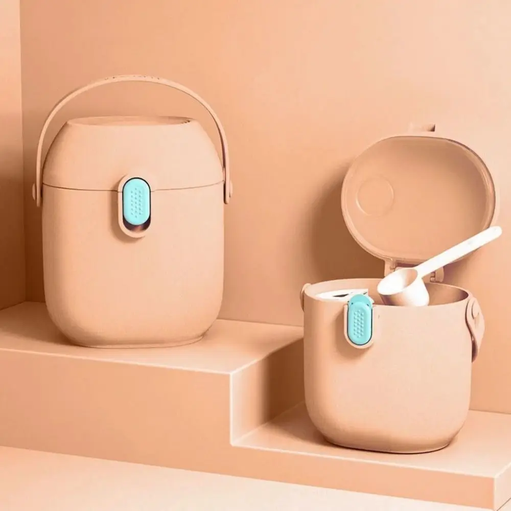 

Портативный контейнер для сухого молока для младенцев, вместительный герметичный контейнер для хранения детского питания, разделение ложек без БФА