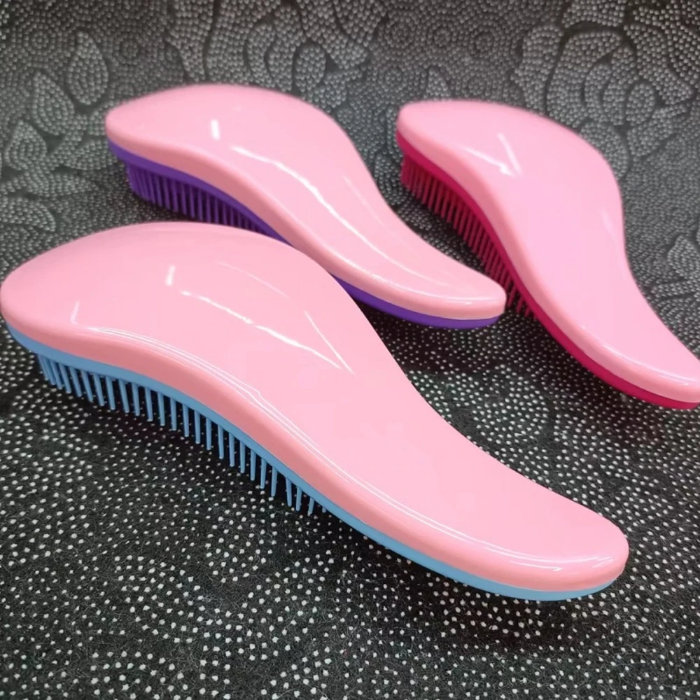 Anti Static Massage Hair Brush Tangles Detangle Shower Salon Hair Styling Tool Magic Handle Comb Massage Hairbrush Comb