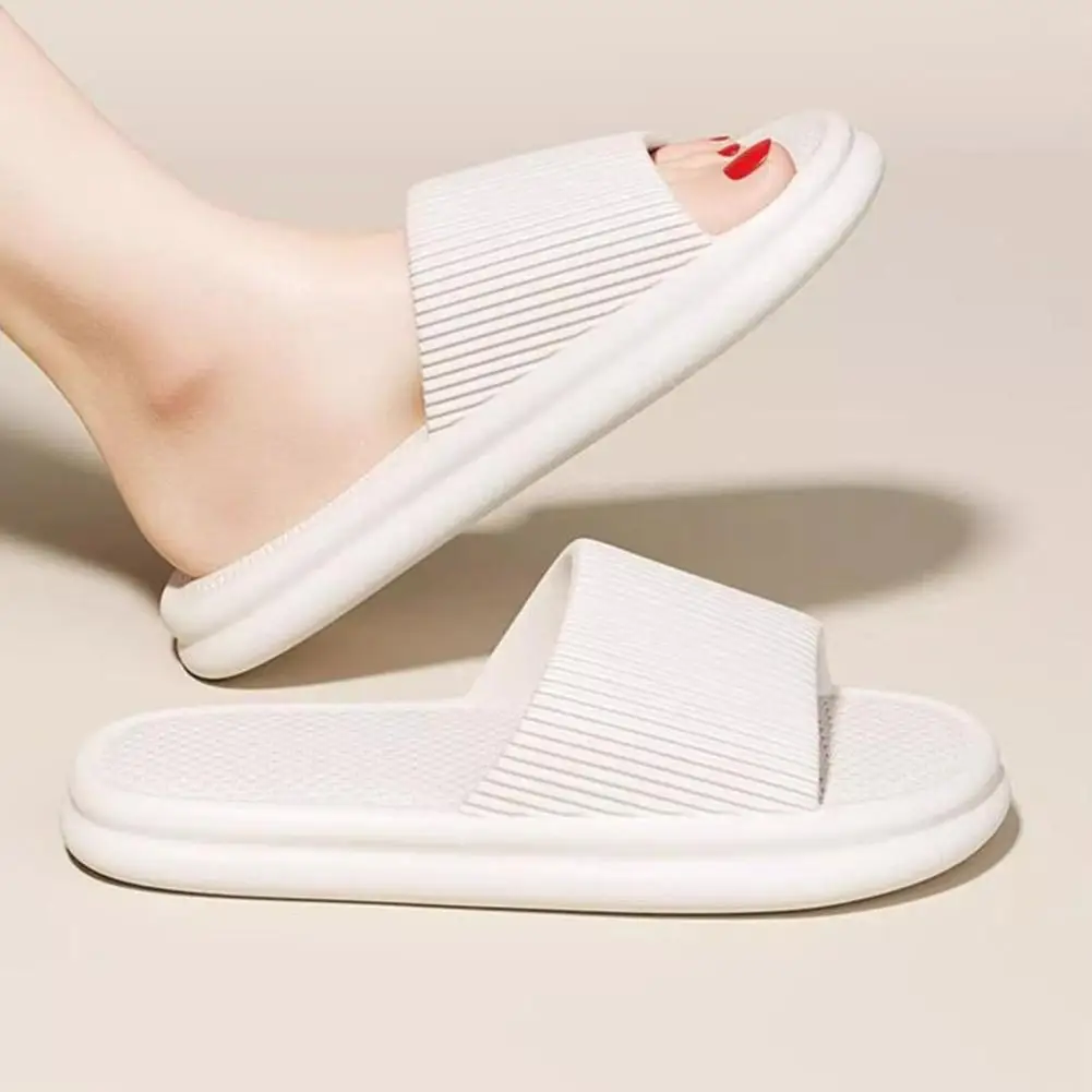 Women Summer Concise EVA Slippers Men Soft Home Slides Couples Bathroom Non-slip Sandals Adults Comfortable Outdoor Beach Shoes image 2