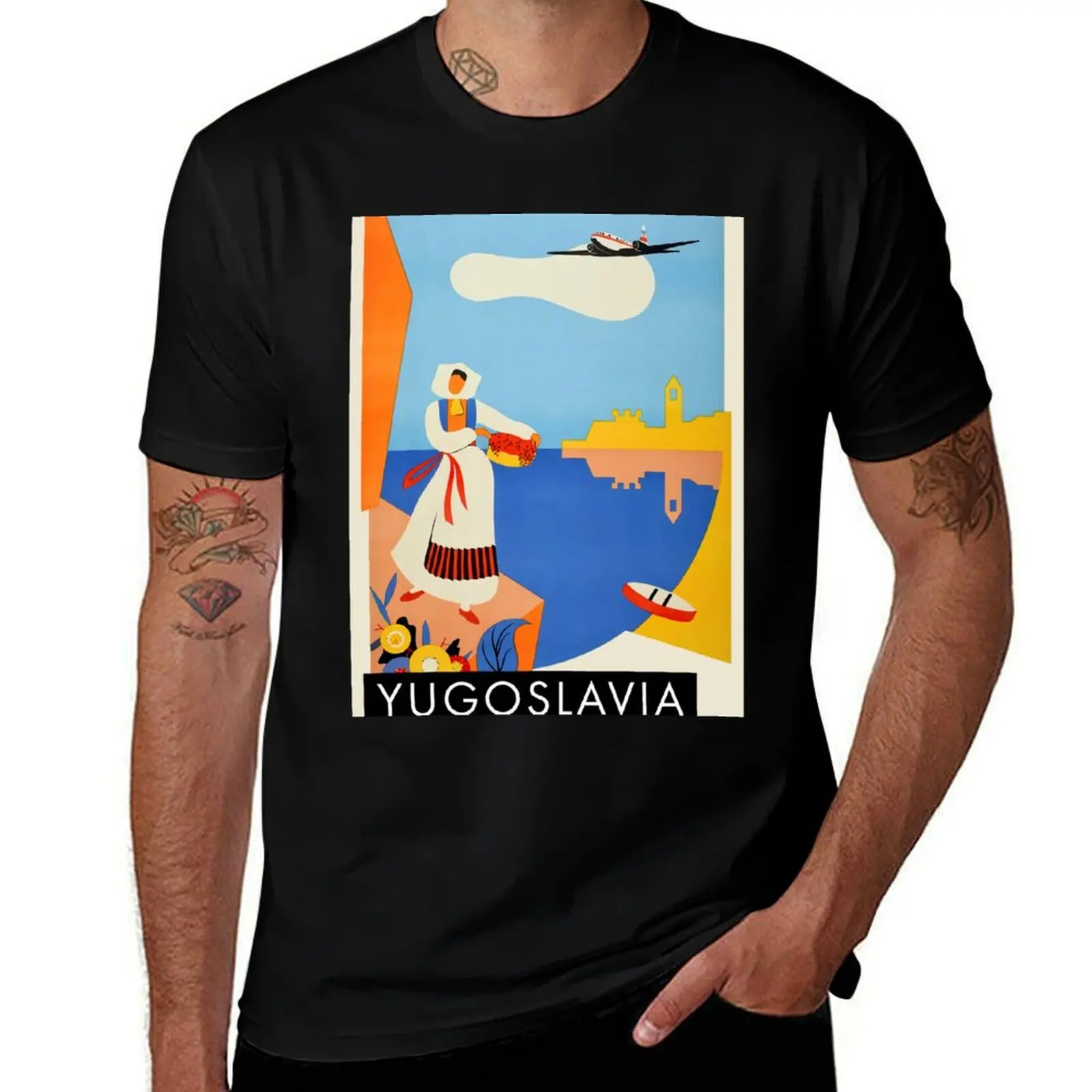 Yugoslavia, 1952 — ?Hi-Res retro travel poster T-Shirt cotton graphic tees summer clothes Blouse mens cotton t shirts