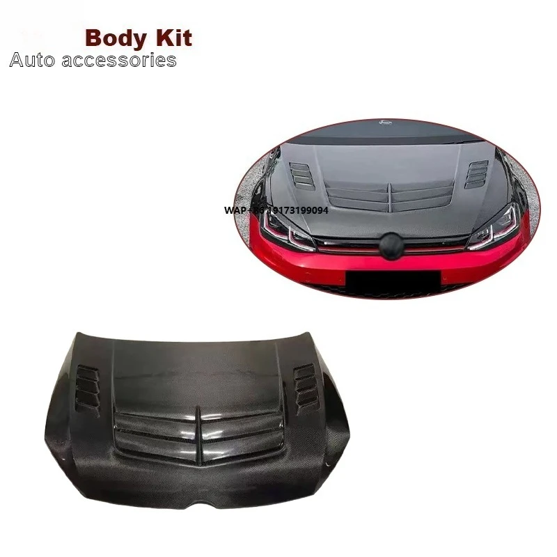 

Carbon Fiber VRS Style Hood for Golf 7 7.5 MK7 7.5 GTI Upgrade Aerodynamic Engine Bonnet Auto Parts Performance Kit