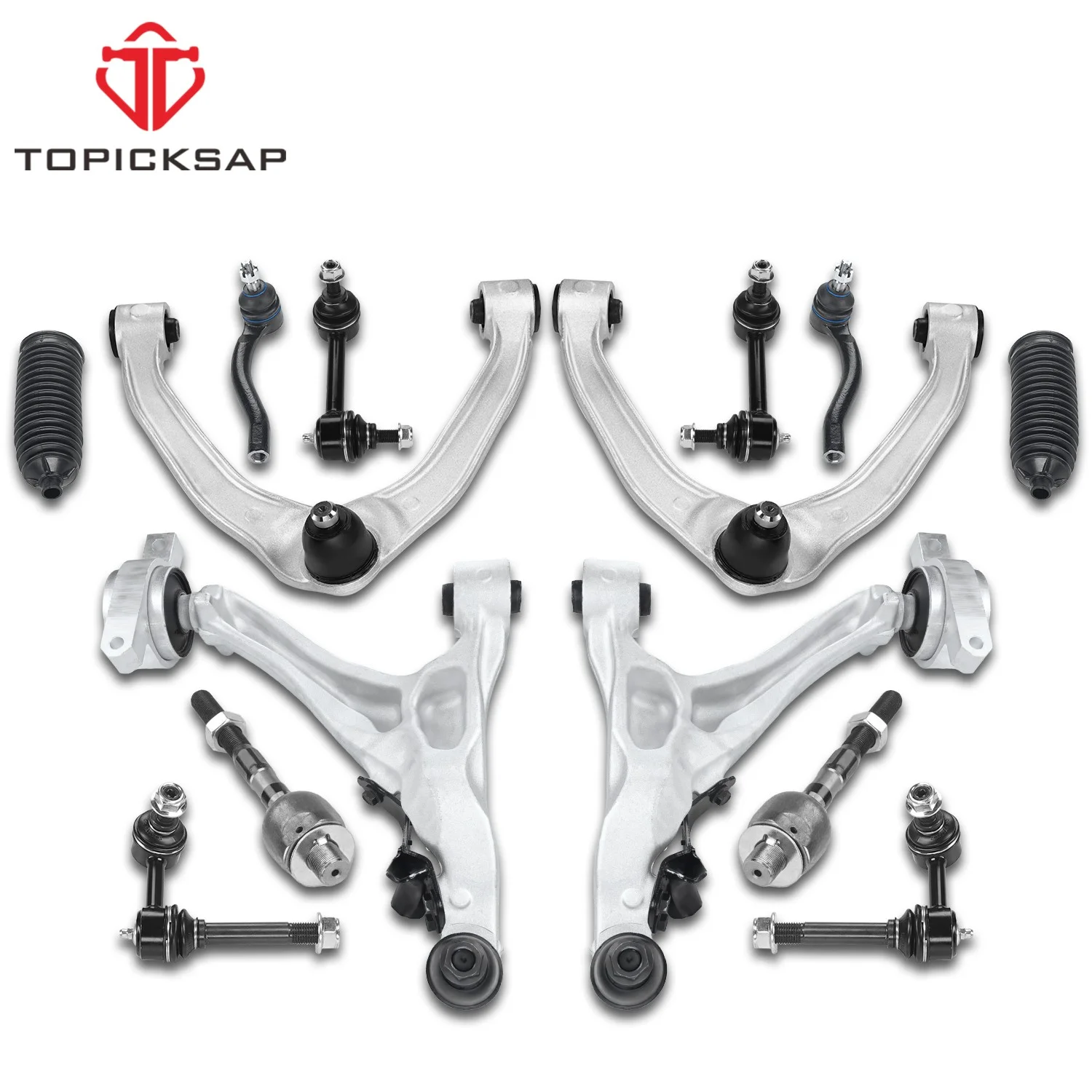 

TOPICKSAP 14Pcs RWD Front Upper Control Arm Kit Ball Joints For Infiniti EX35 EX37 G37 Q60 Q50 QX50 for Nissan 370Z