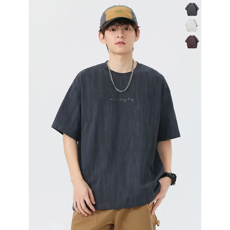 

Men's American Retro Graphic Print T-Shirt Edgy Streetwear Oversized Casual Vintage Distressed Short Sleeve Rebel Style Top