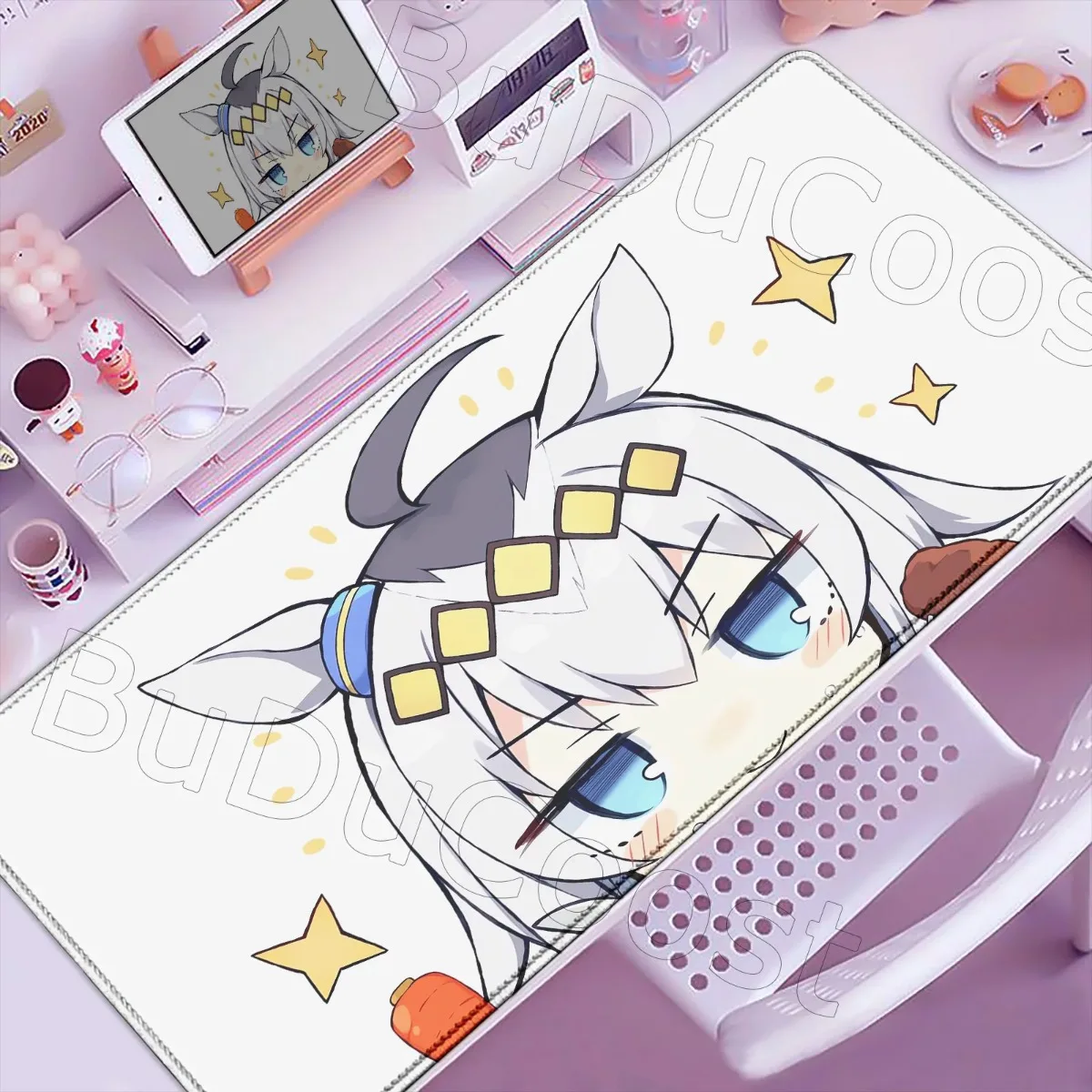 

Большой коврик для мыши с HD-печатью «Милая аниме-девушка», нескользящий игровой коврик для стола, для ПК, ноутбука, офиса, клавиатуры