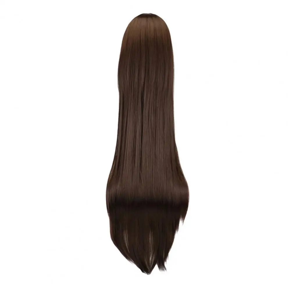 Long Cosplay Wig Girls Cosplay Wig 100cm Long Straight Cosplay Wig with Bangs High Temperature Fiber Synthetic Hair Fluffy