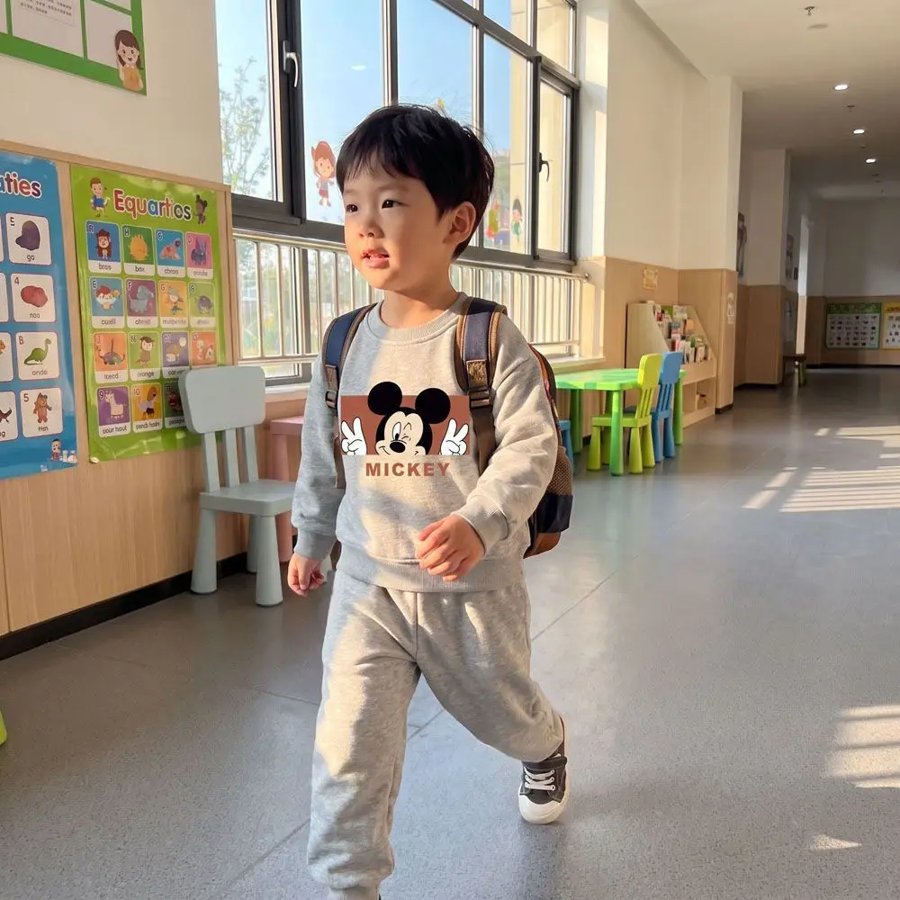 Frühling Herbst Jungen Freizeit-Sweatshirt-Sets Kinder O-Ausschnitt Oberteile und Sporthosen 2-teilige Sets Bequeme Outdoor-Kleidung für Kinder – Detail 19