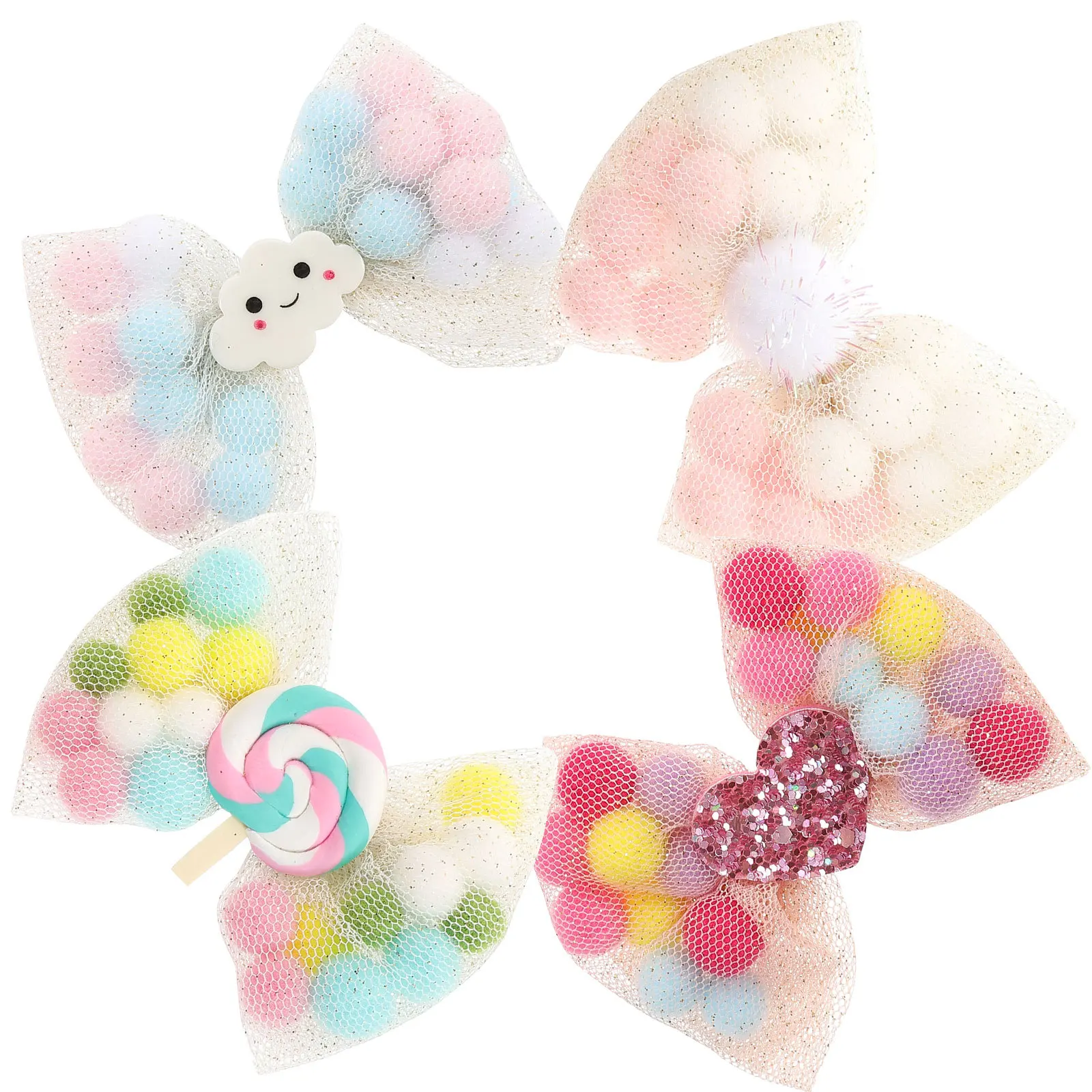 

4Pcs Butterfly Knot Hairpin Lightweight Easter Hair Clip for Girls Festive Bang Pins Celebration Hair Accessories