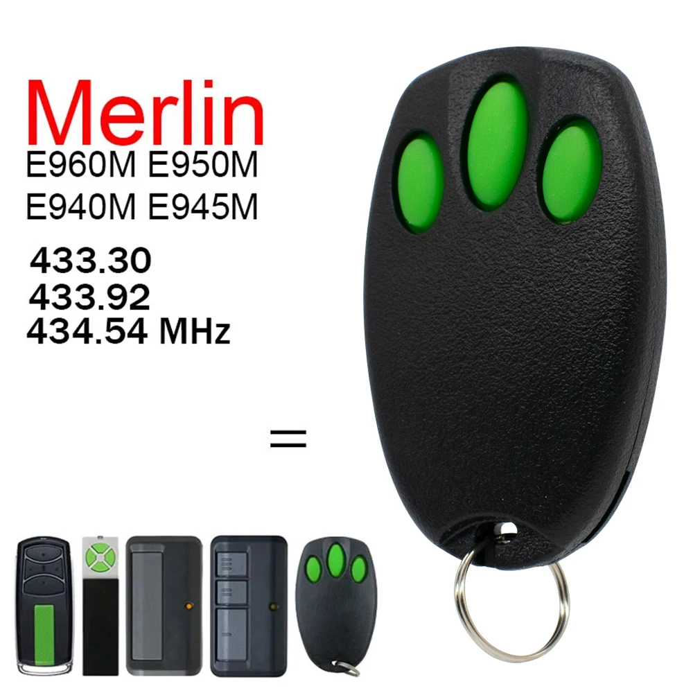 for Programming Merlin+，Merlin+2.0 E945 E945M E960M Compatible ST50EVOB ST50EVO433.92MHz Rolling Code Garage Door Remote Control