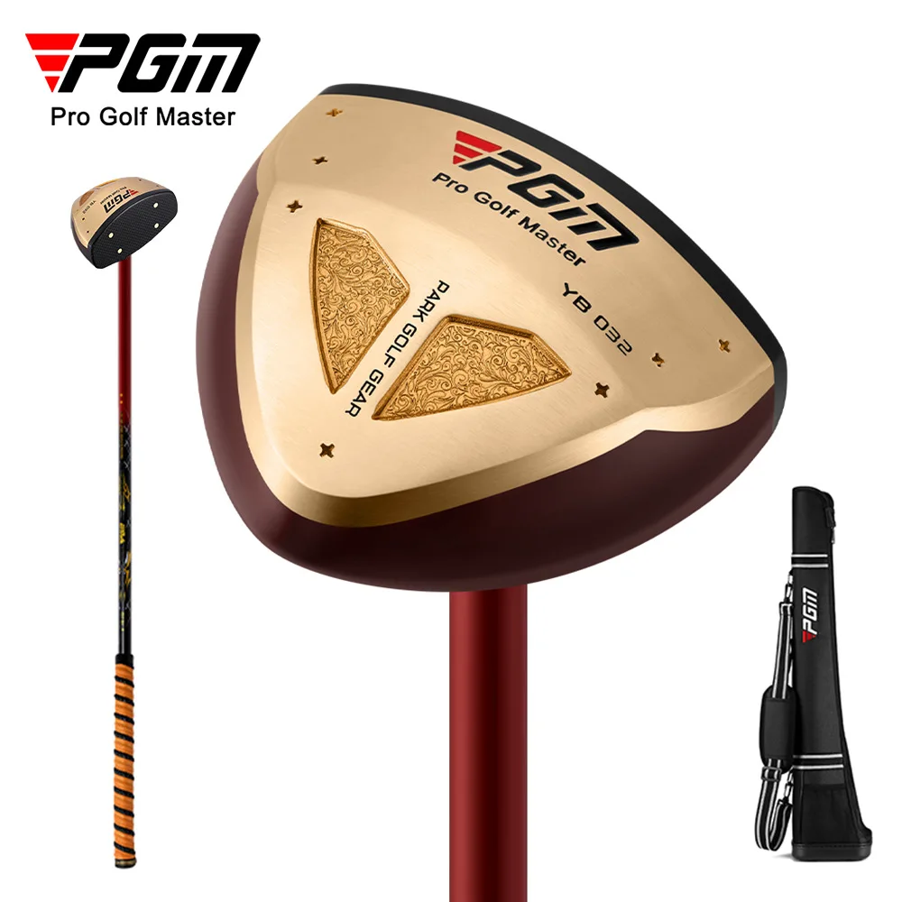 

PGM Park Golf Club Single Putter for Men and Women Maple Log Head Low Center of Gravity with Gun Bag