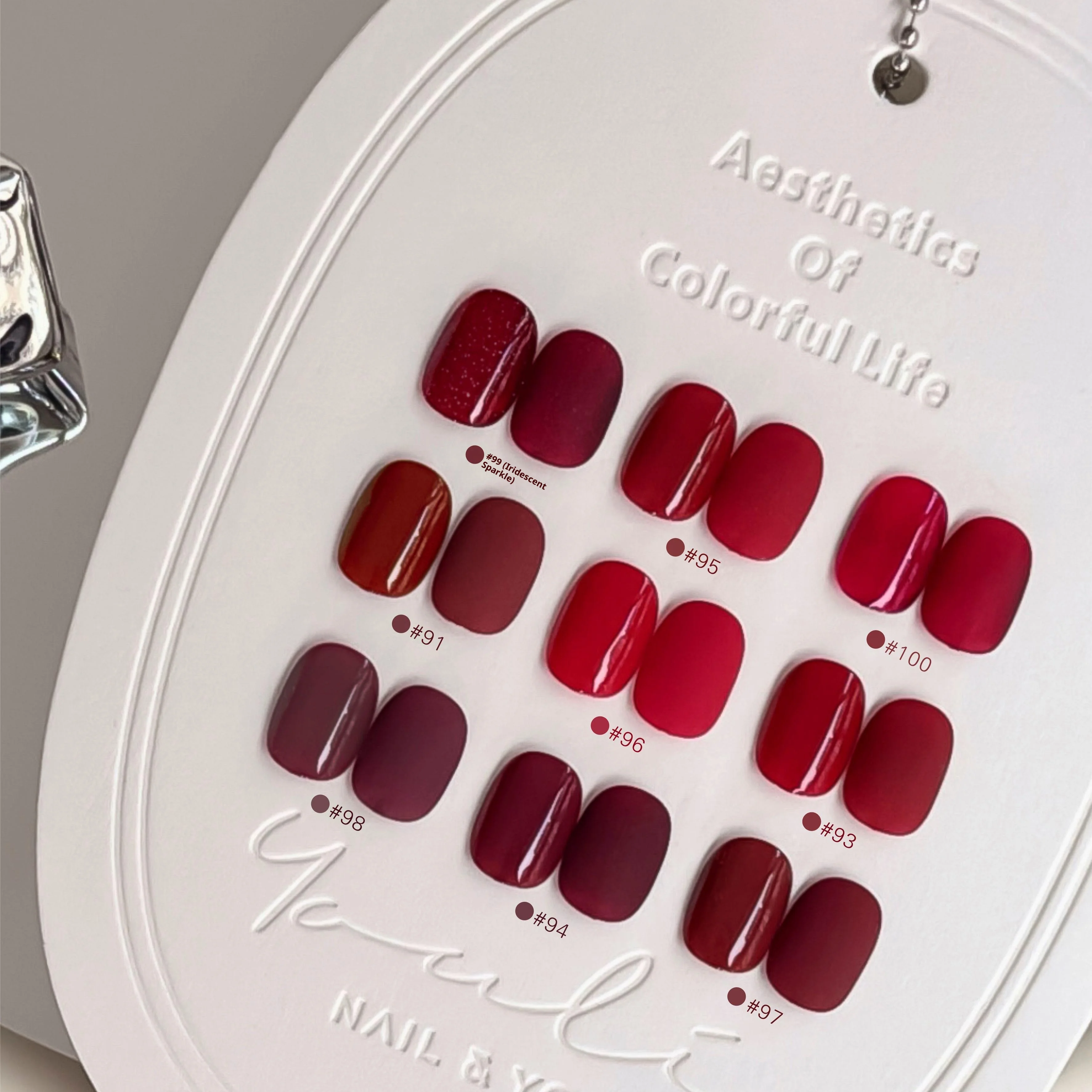 YOLLY 9 Colors Red Series Nail - Nail Art Red recension och pris