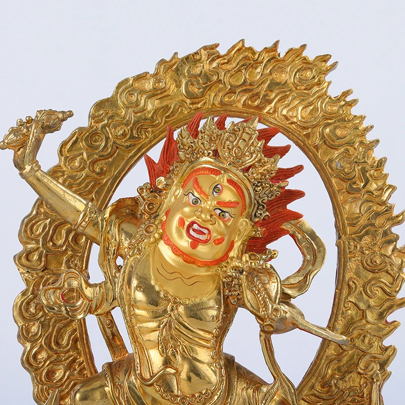 Imagem -03 - Vajrapani Tantra Tibetano Imitação Buda Bronze Ornamento Dourada Completa Nepal Tântrico 25 cm