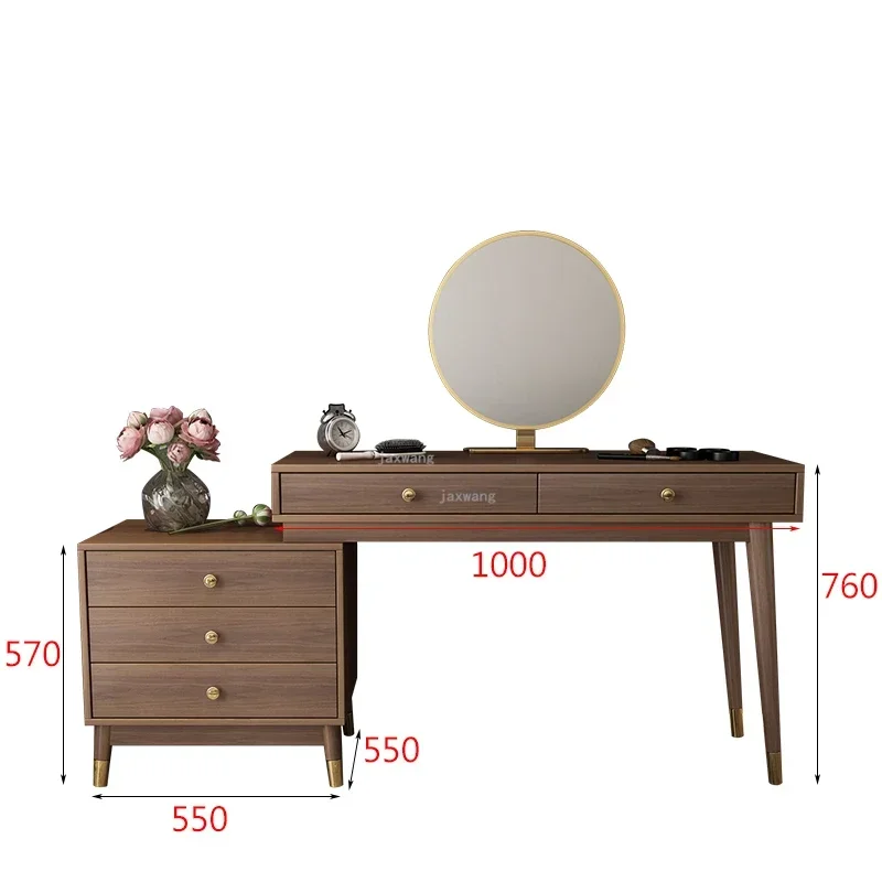 Light Luxury solid Wood Dressers Nordic Home Furniture Creative Dressing Table Bedroom Bedside Table Modern Chinese Makeup Table