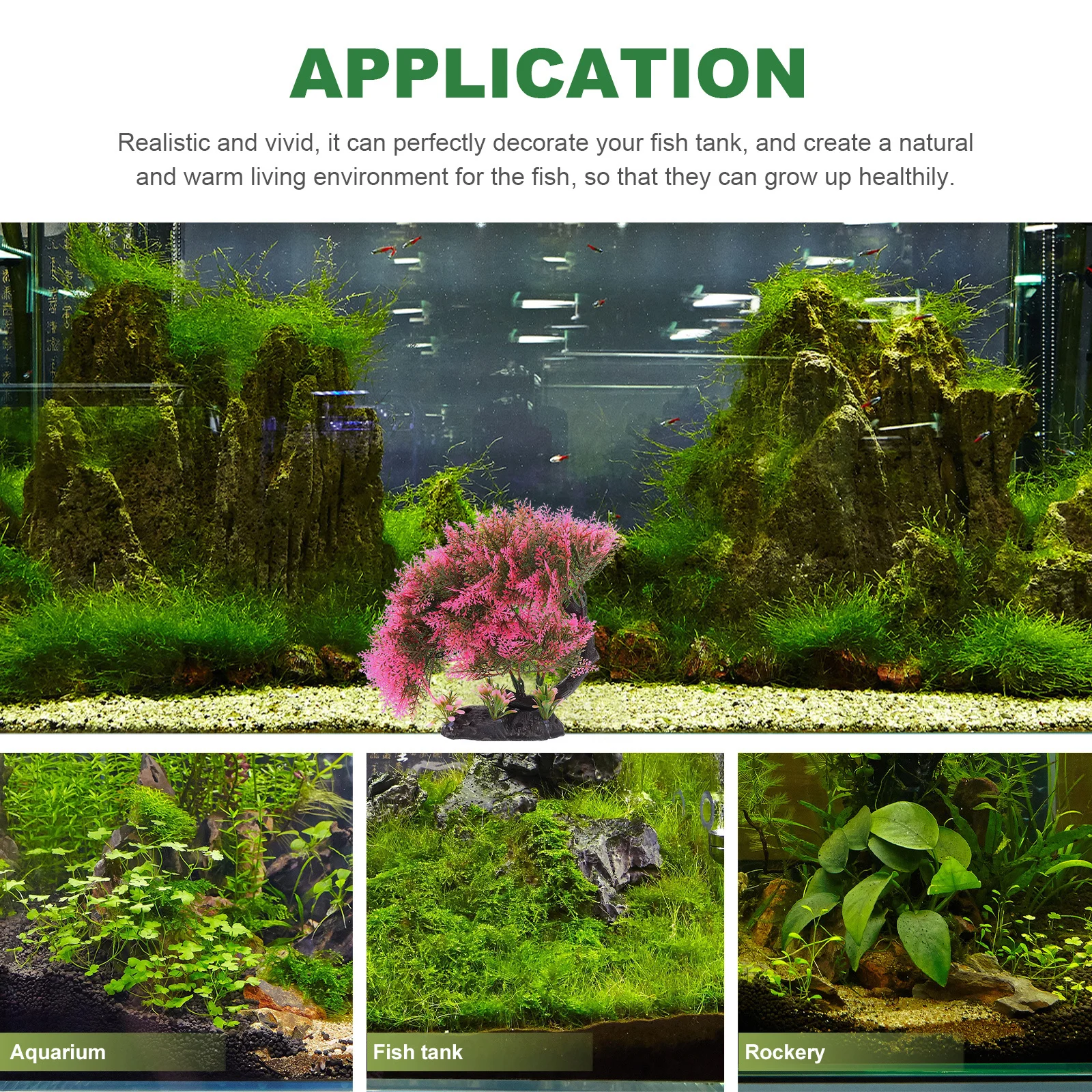 

Aquarium Decorative Artificial Pine Tree Durable Fish Tank Accessory Simulated Tree for Realistic Landscape Decor