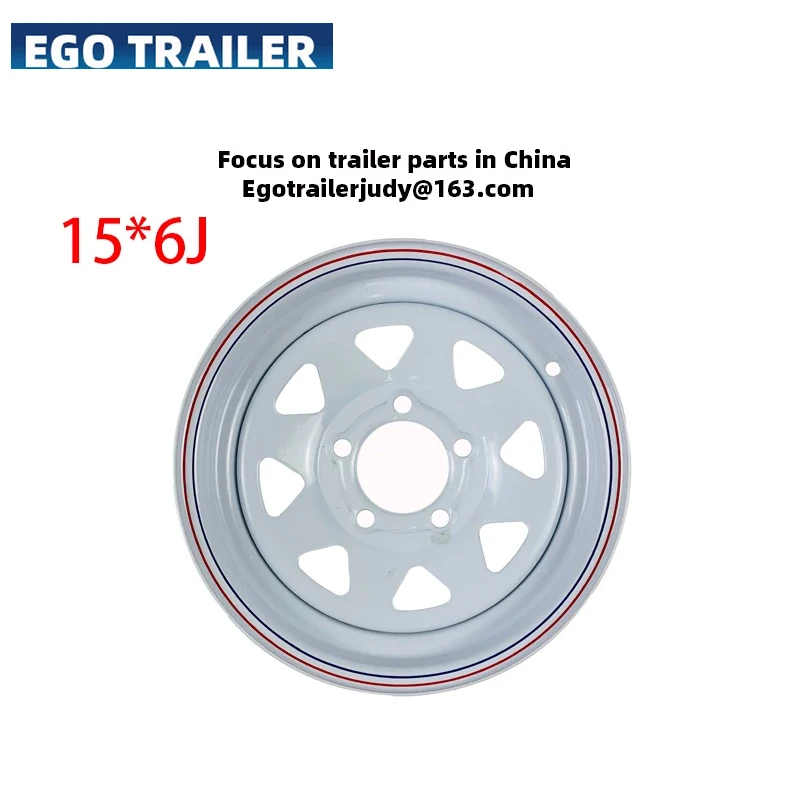 

Ego trailer 15"*6J white spoke trailer rim 5 -114.3 car bolt pattern trailer parts, trailer accessories